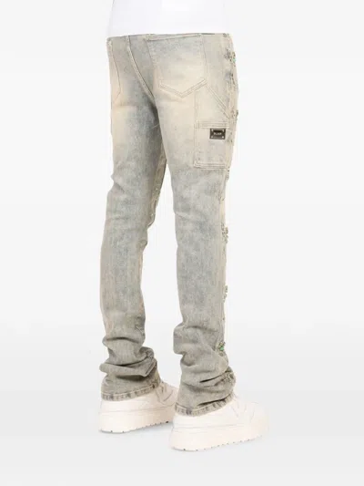 Guapi Rhinestone-embellished Distressed Jeans In Multi