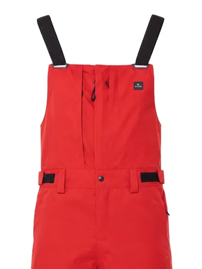 Rip Curl Colour-block Bib-front Ski Pants In Red