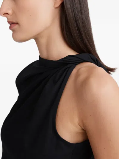 Anna Quan Celia Draped Top In Black