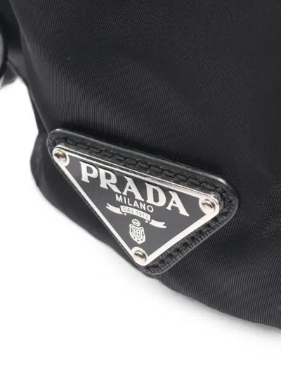 Pre-owned Prada 10s New Vela Studded Backpack In Black
