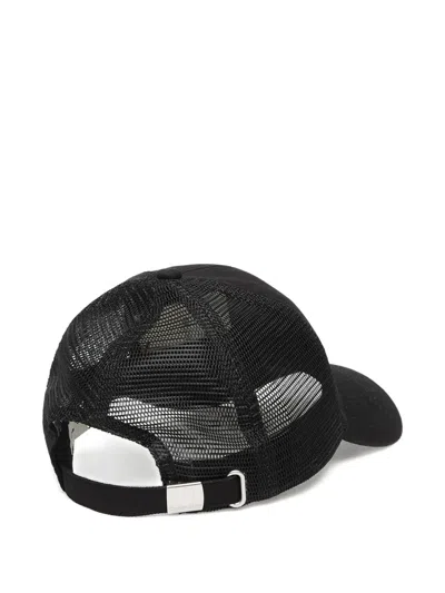 Calvin Klein Mesh-panel Logo-patch Cap In Black