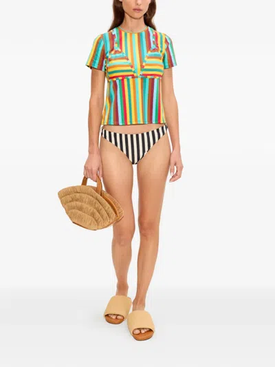 Simon Miller Kini Striped Tee Vibrant Multi Stripe In Multi