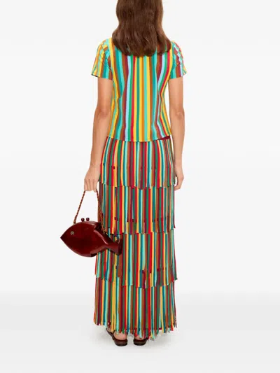 Simon Miller Kini Striped Tee Vibrant Multi Stripe In Multi