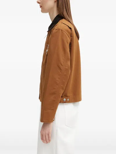 Carhartt Og Detroit Zip-up Jacket In Brown