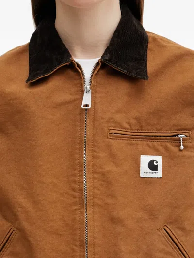 Carhartt Og Detroit Zip-up Jacket In Brown