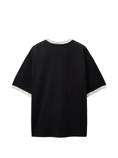 Versace Printed Cotton-jersey Regular T-shirt In Black