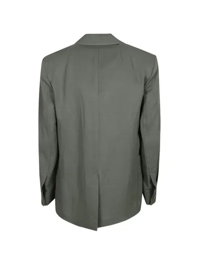 Max Mara Notched-lapel Single-breasted Jacket In Green
