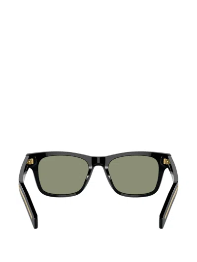 Prada 51mm Polarized Rectangular Sunglasses In Black