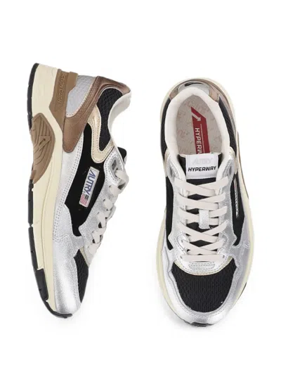 Autry Hyperway Mesh-panel Sneakers In Silver