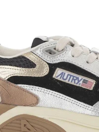 Autry Hyperway Mesh-panel Sneakers In Silver