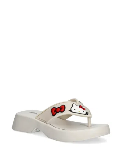 Melissa Hello Kitty Platform Flip-flops In Neutral