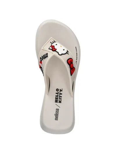 Melissa Hello Kitty Platform Flip-flops In Neutral