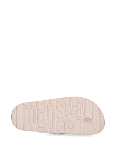 Melissa Logo-embossed Crossover Slides In Pink