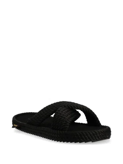 Bohonomad Rope Crossover-strap Espadrilles In Black