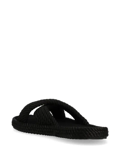 Bohonomad Rope Crossover-strap Espadrilles In Black