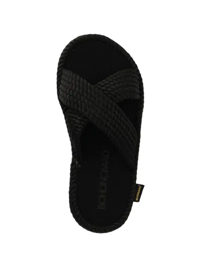 Bohonomad Rope Crossover-strap Espadrilles In Black