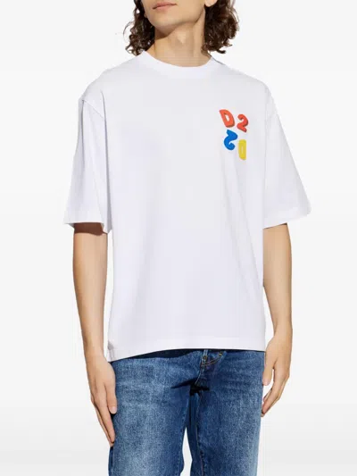 Dsquared2 Logo-patch T-shirt In White