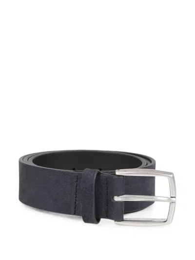 Orciani Leather Belt In Blue