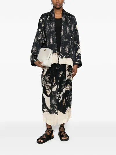 Raga Long-sleeve Patterned Jacket In Black