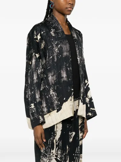 Raga Long-sleeve Patterned Jacket In Black