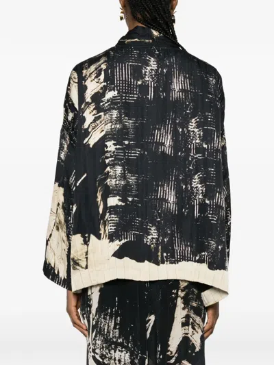Raga Long-sleeve Patterned Jacket In Black