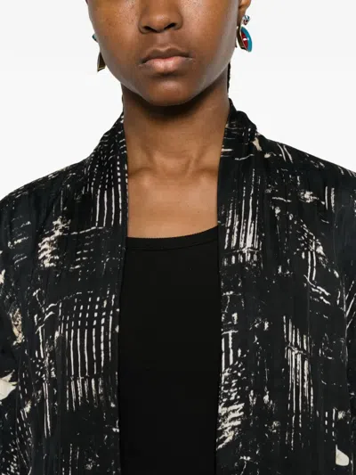 Raga Long-sleeve Patterned Jacket In Black