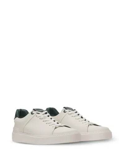 Balmain B-court Smooth Leather Trainers In Black