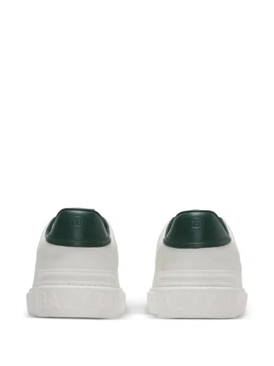 Balmain B-court Smooth Leather Trainers In Black