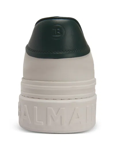 Balmain B-court Smooth Leather Trainers In Black