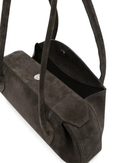 Yuzefi Oyster Leather Shoulder Bag In Brown