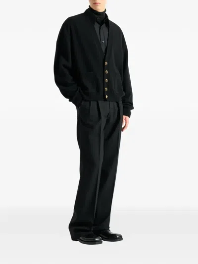 Balmain Eco-cashmere Cardigan In Black