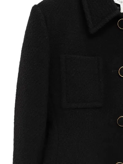 Chloé Chic Virgin Wool Stretch Jacket With Soft Cotton-viscose Lining In Black
