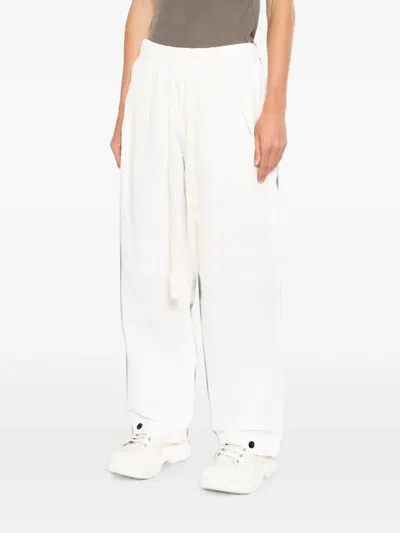 Klasica Drawstring Button-cuff Trousers In White
