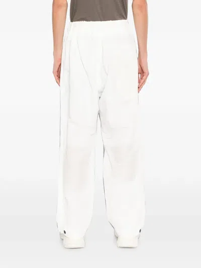 Klasica Drawstring Button-cuff Trousers In White