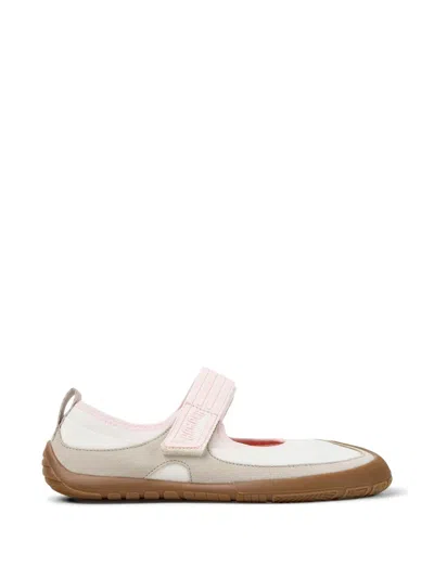 Camper Peu Path Touch-strap Ballet Flats In Neutral