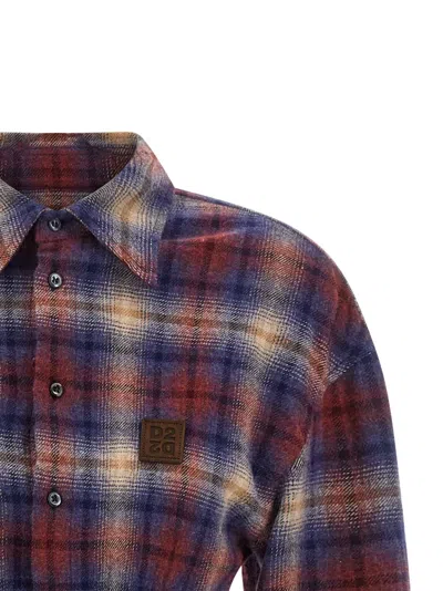 Dsquared2 Check-pattern Asymmetrical Shirt In Multi