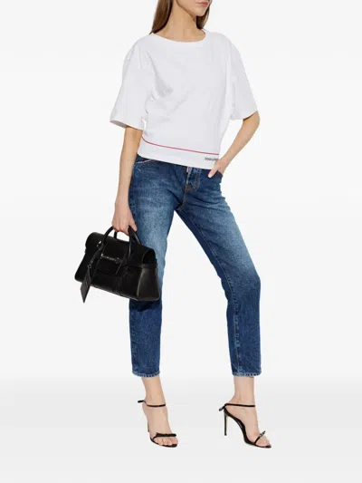 Dsquared2 Logo-print Short-sleeve T-shirt In White