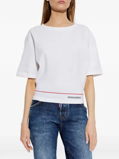 Dsquared2 Logo-print Short-sleeve T-shirt In White