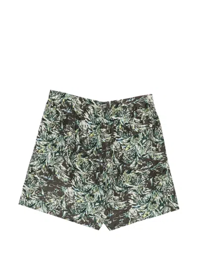 Auralee Printed Silk Shorts In Multi
