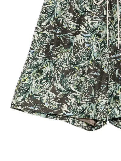 Auralee Printed Silk Shorts In Multi