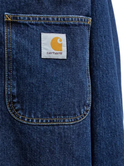 Carhartt Belmar Logo-patch Denim Jacket In Blue