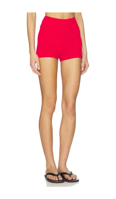 Elce Exclusive Sol Ribbed-knit Shorts In Pink