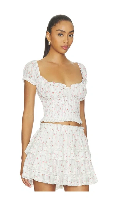 Loveshackfancy Daini Top In Red