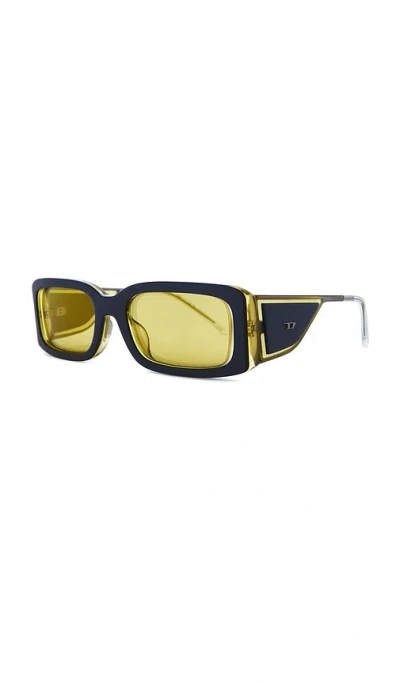 Diesel Rectangle Sunglasses In Black