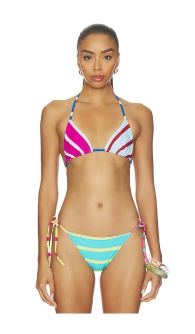 Solid & Striped The Iris Reversible Bikini Top In Multi