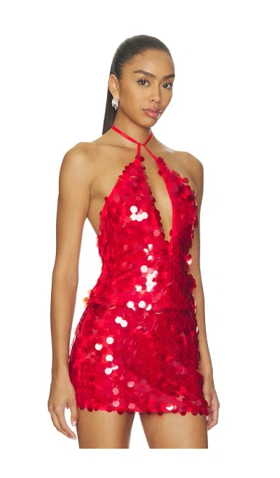 Superdown Celia Halter Top In Red
