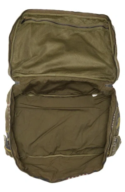 Double Rl Canvas Graphic Backpack In Green