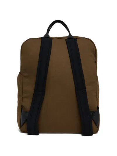 Marni Logo-print Zip-pocket Backpack In Brown