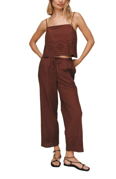 Bella Dahl Button Back Crop Top In Sea Glass Brown In Brown