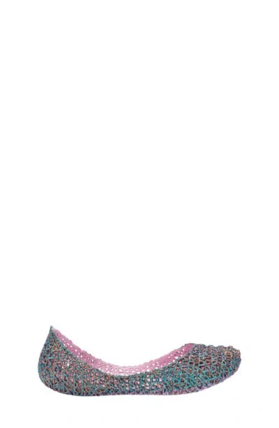 Mini Melissa Campana Zigzag Flat In Multi